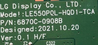 T-CON PARA TV LG OLED EVO / NUMERO DE PARTE 6878B / 6871L-6878B / 6870C-0908B / LE550PQL-HQD1-TCA / LE420PQL (HQ)(D2) / PANEL AC420AQL CQA1_RS / MODELO OLED42C2AUA.DUSQLJR / OLED42CPUA.DUSQLJR - Imagen 4